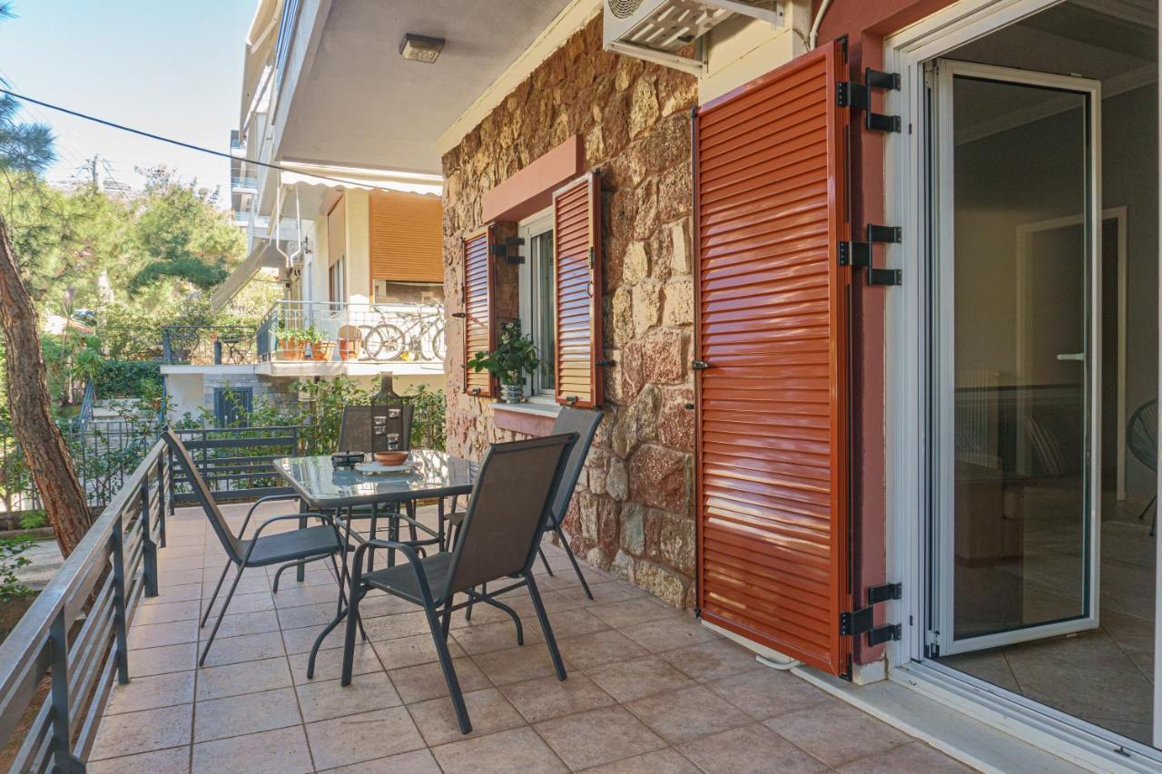 Bright 2Bd Apt, Garden View & Parking - Glyfada Athen Exterior foto
